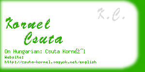 kornel csuta business card